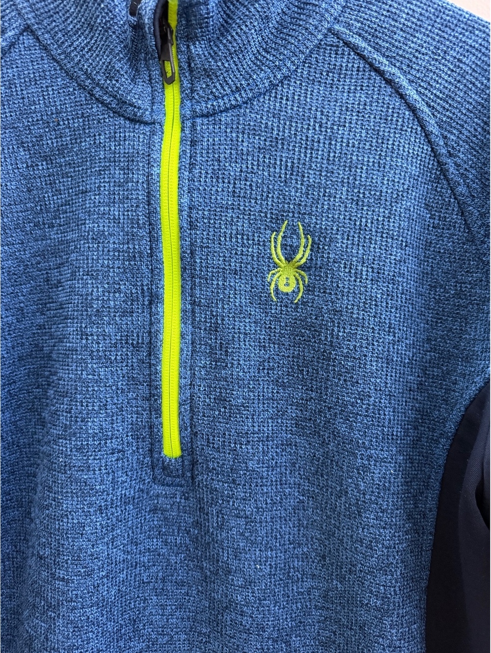 Spyder Outbound Men's Large Blue Half Zip Knit Fleece Pullover Outdoor Winter - Picture 11 of 11